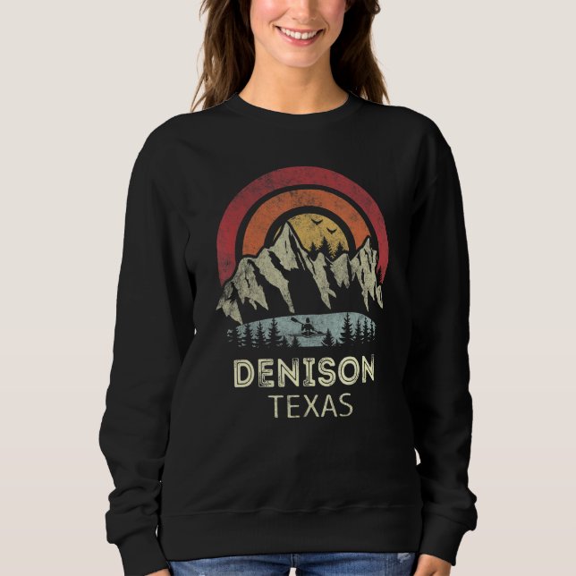 Denison Texas Mountain Sunset Sunrise Kayaking Sweatshirt (Vorderseite)