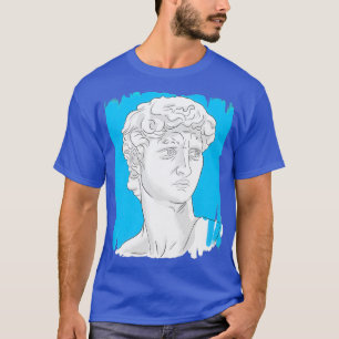 Denizko Art Statue Head Blue T-Shirt