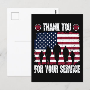 Denjenigen, die gedient haben: Danke 2025 Postkarte