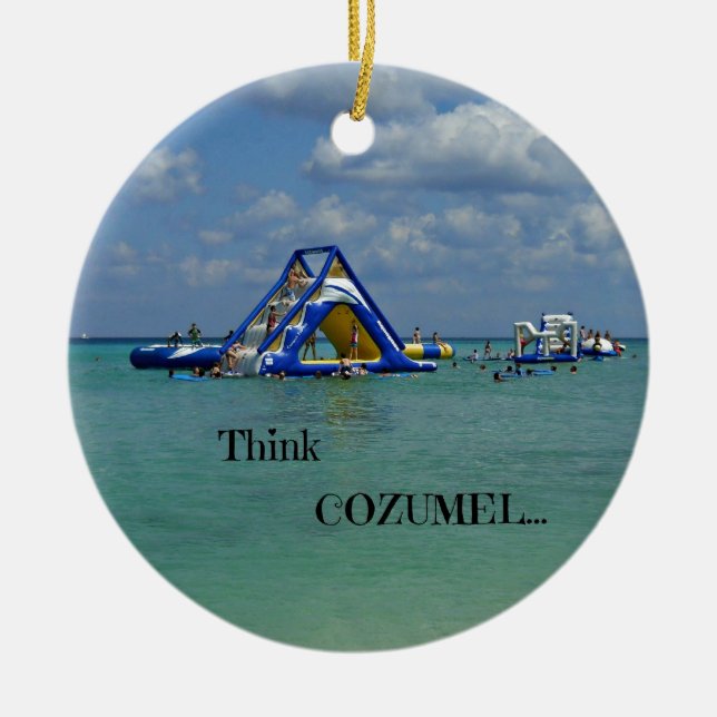 Denk an Cozumel! Keramikornament (Vorne)