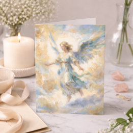 Denk-an-dich-Aquarell-Engel-Mitgefühlskarte Karte