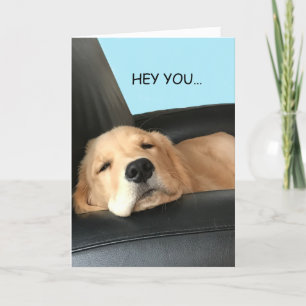 Denk an Dich Golden Retriever Haustier Hund Karte