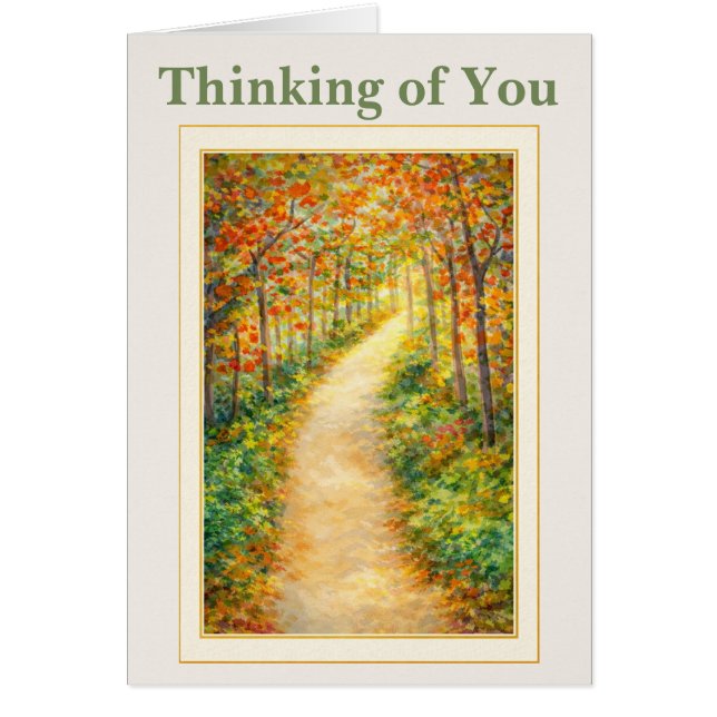 Denk an Dich Herbstlicher Waldweg (Vorne)