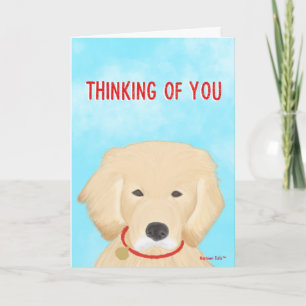 Denk-an-Dich-Hundekarte Golden Retriever Karte