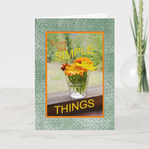 Denk an Dich Motivations-Gänseblümchen  Benutzerde Karte