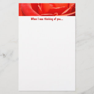 Denk-an-Dich-Schreibwaren Rote Rose Blume Briefpapier