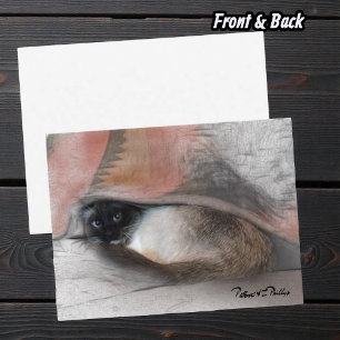 Denk an dich, süßes siamesisches Kätzchen Handtuch Postkarte