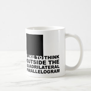 Denk außerhalb der Kiste Lustiger Geek Nerd Becher Tasse