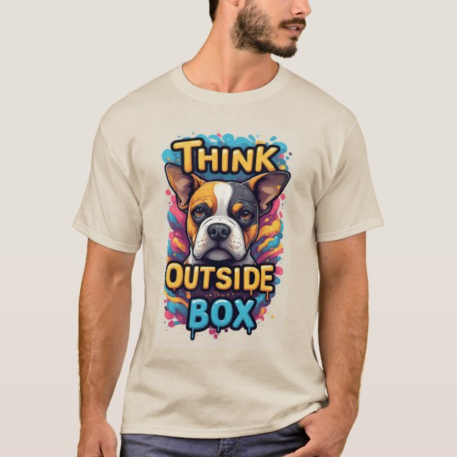 Denk außerhalb der Schachtel: Adorable Boxerhund-P T-Shirt (Vorderseite)