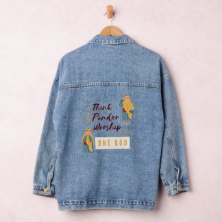 'Denk, überlege und verehre ein gutes' Denim Jacke
