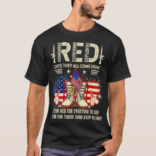 Denke an jeden Veteranen, der am Freitag ROT einge T-Shirt