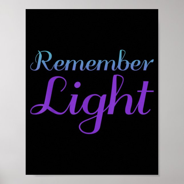 Denke an Light Selbstmordpräventionsdesign Poster (Vorne)
