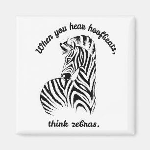 Denke an Zebras Magnet