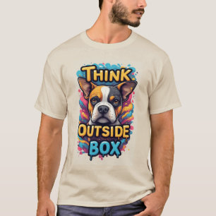 Denke außerhalb der Schachtel: Adorable Boxer-Hund T-Shirt