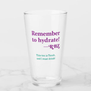 Denke daran, hydriert zu bleiben glas