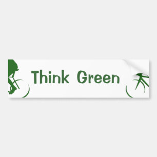 Denke ökologisch autoaufkleber