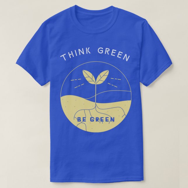 Denke ökologisch be Green Renewables Öko Nature En T-Shirt (Design vorne)
