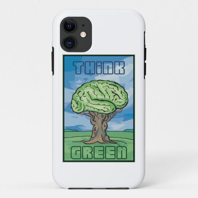 Denke ökologisch Brain Case-Mate iPhone Hülle (Rückseite)