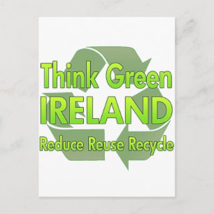 Denke ökologisch Irland Postkarte