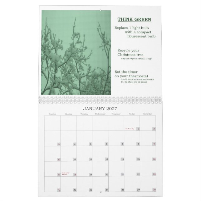 Denke ökologisch-Kalender Kalender (Jan 2027)