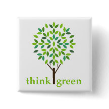 Denke ökologisch-Knopf