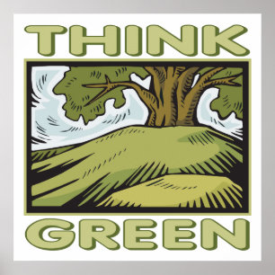 Denke ökologisch Oak Tree Poster