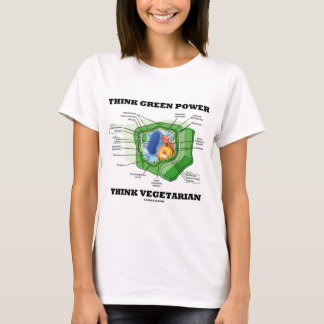 Denke ökologisch Power denken Vegetarier (Pflanze T-Shirt