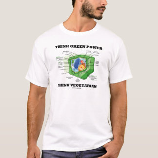 Denke ökologisch-Power denken Vegetarier T-Shirt