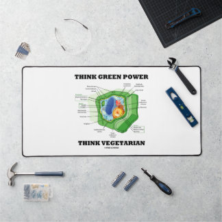 Denke ökologisch Power denken Vegetarische Pflanze Schreibtischunterlage
