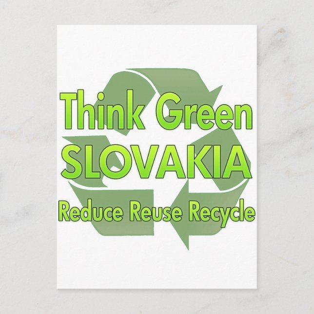 denke ökologisch Slowakei Postkarte (Vorderseite)