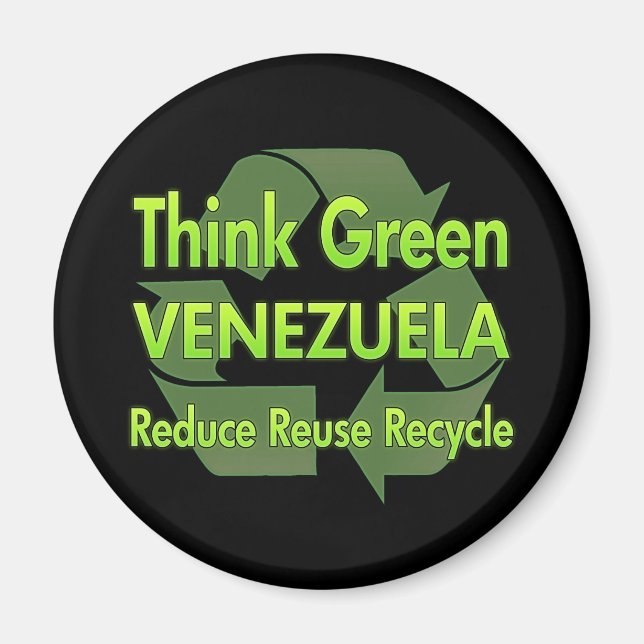 Denke ökologisch Venezuela Magnet (Vorne)