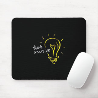 Denke Positiv – Glühbirne Motivations-Mauspad Mousepad