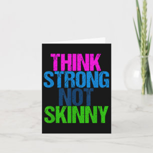 Denke stark, nicht dünn Motivationsfitness Karte