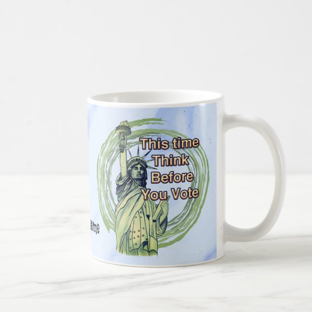 Denke Wähle Freiheit Kaffeetasse (Rechts)