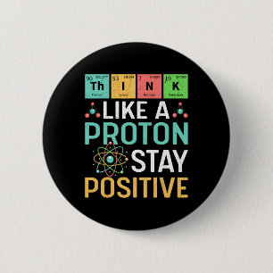 Denke wie ein Proton, bleibe positiv Periodensyste Button