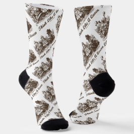Denke wie eine Königin Wonderland Rat Alice Humor Socken