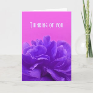 Denken an dich lila floral karte