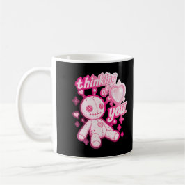 Denken an dich Rosa Voodoo-Puppe Gothic Kawaii  Kaffeetasse