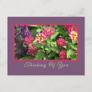 "DENKEN AN EUCH" FLORAL/LANTANA POSTKARTE