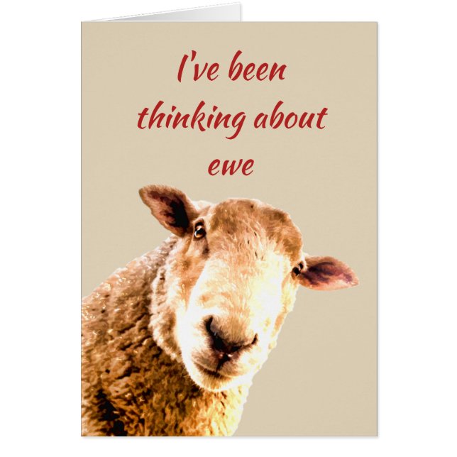 Denken an Ewe Funny Sheep Animal Spaß (Vorne)