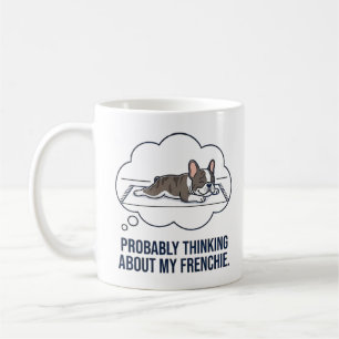 Denken an meinen Frenchie Lustiger Französischer B Kaffeetasse