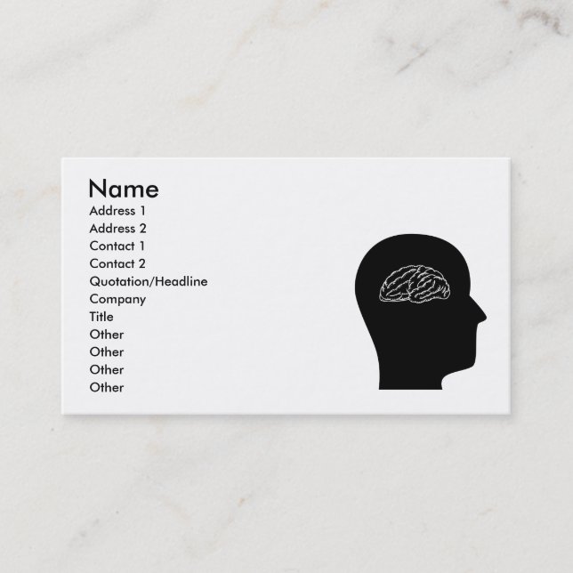 Denken an Neurologie Visitenkarte (Vorderseite)