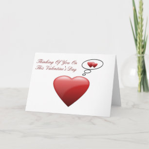 Denken an Sie auf Valentinstag-Karte Feiertagskarte