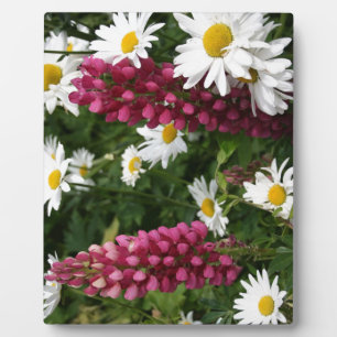 Denken an Sie Blumenblüten Fotoplatte