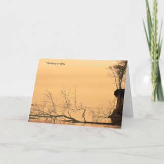 Denken an Sie Karte Sepia-Wasserphotographie