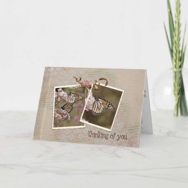 Denken an Sie Schmetterlinge Karte (Vorderseite)