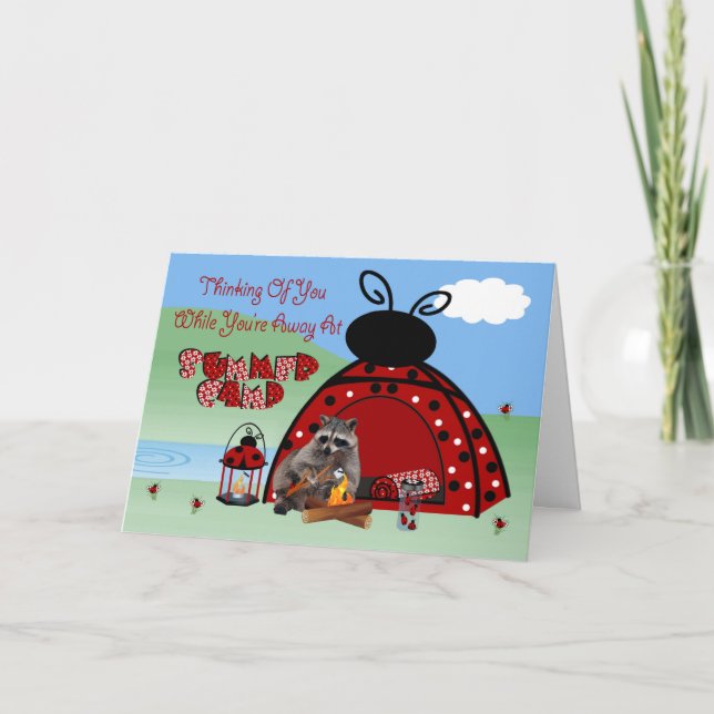 Denken an Sie, während Sie am Sommer-Lager weg Karte (Vorderseite)