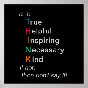 DENKEN - bevor Sie sprechen - Poster