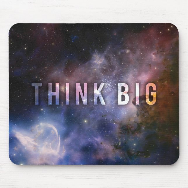 DENKEN BIG - Raum und Universum Motivierend Mousepad (Vorne)