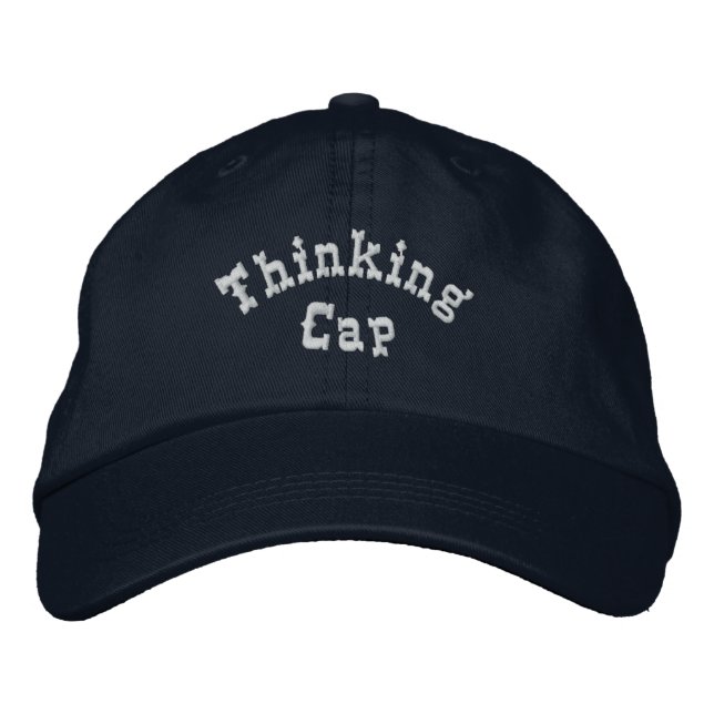 Denken Cap Humour bestickt Hat Bestickte Baseballkappe (Vorderseite)